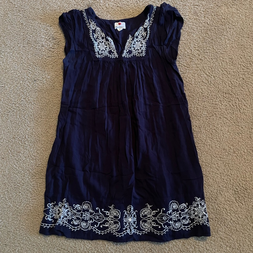 One Love navy blue Baby doll a line skater dress size small